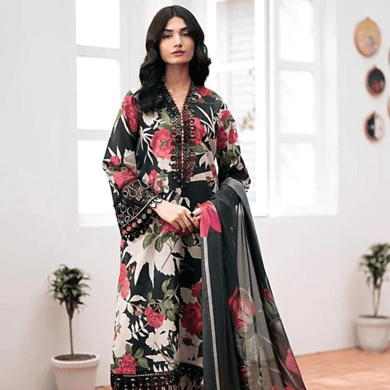 Women's Unstitched Linen Digital Print Suit